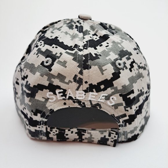 US Navy Seabees Can Do Men's Ball Cap Hat Embroidered Digital Camouflage - Picture 4 of 4